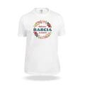 Biała koszulka z nadrukiem Najlepsza babcia na świecie kwiaty, prezent na dzień babci