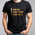 Czarna-koszulka-z-napisem-Piatek-Piateczek-Piatunio dla fanów piwa