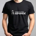 Czarna koszulka z młodzieżowym słowem roku czas by szponcić