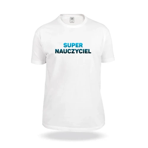 biala-koszulka-z-napisem-super-nauczyciel