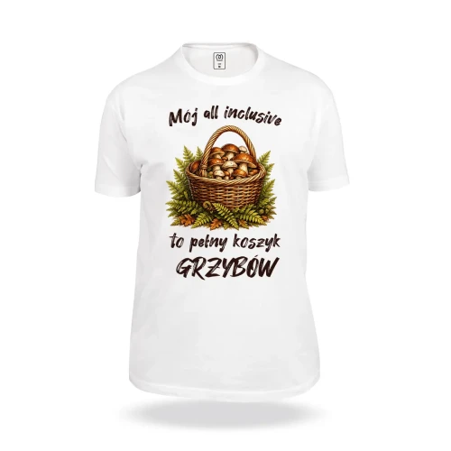 biala-koszulka-moj-all-inclusive-pelen-koszyk-grzybow