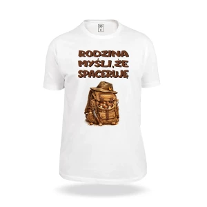 Koszulka Rodzina myśli, że spaceruję