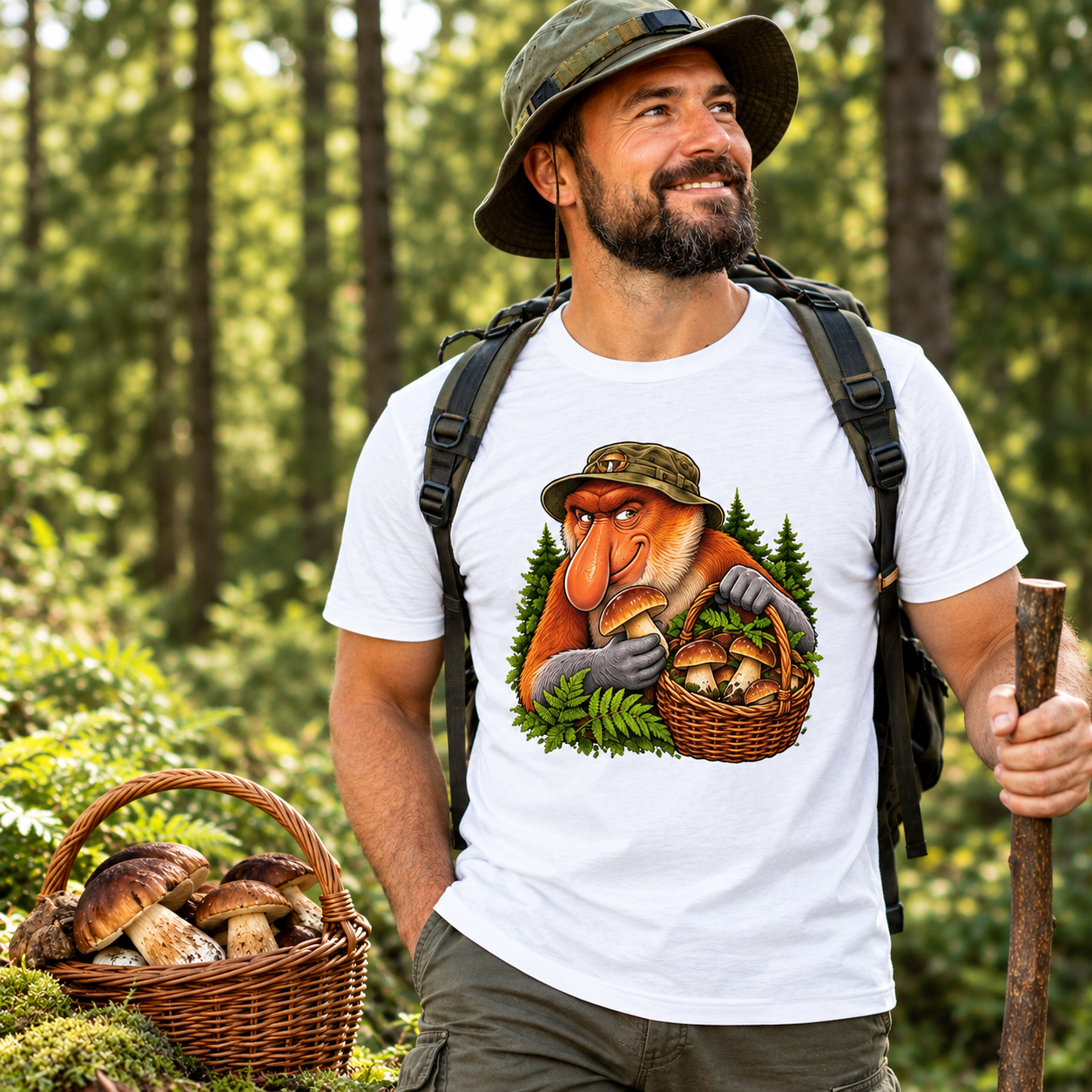 Koszulki z nadrukiem Hobby – Grzyby, Wędkarstwo, Góry